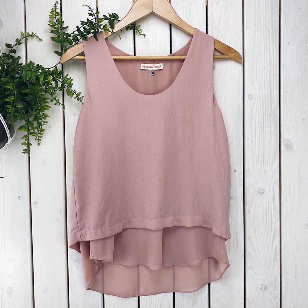 Rebecca Taylor | Double Layered Blush Pink Tank